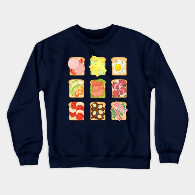 Sandwiches collection Crewneck Sweatshirt by Mako Design 